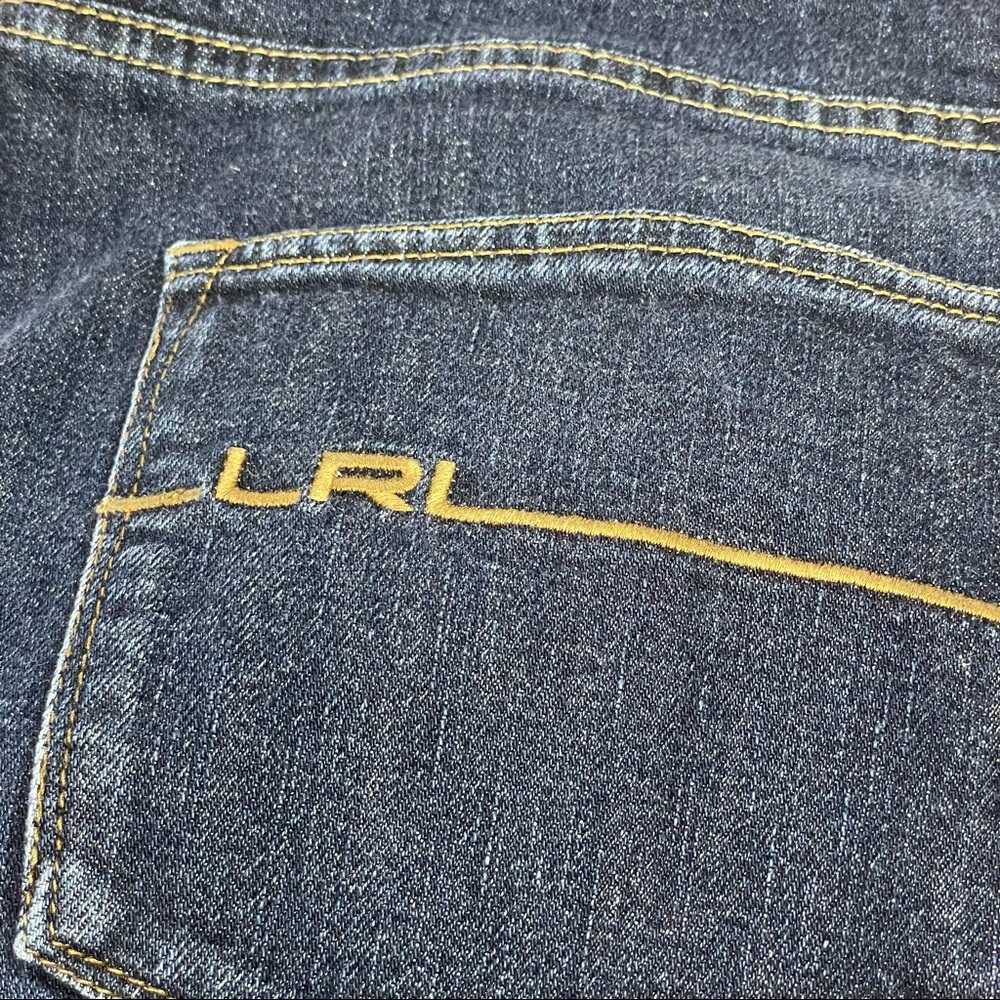 Lauren Ralph Lauren Jeans Womens Dark Denim Pocket Embroidered Straight 16